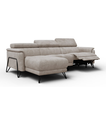 Ecksofa 4-Sitzer mit Relax RODEN, beige