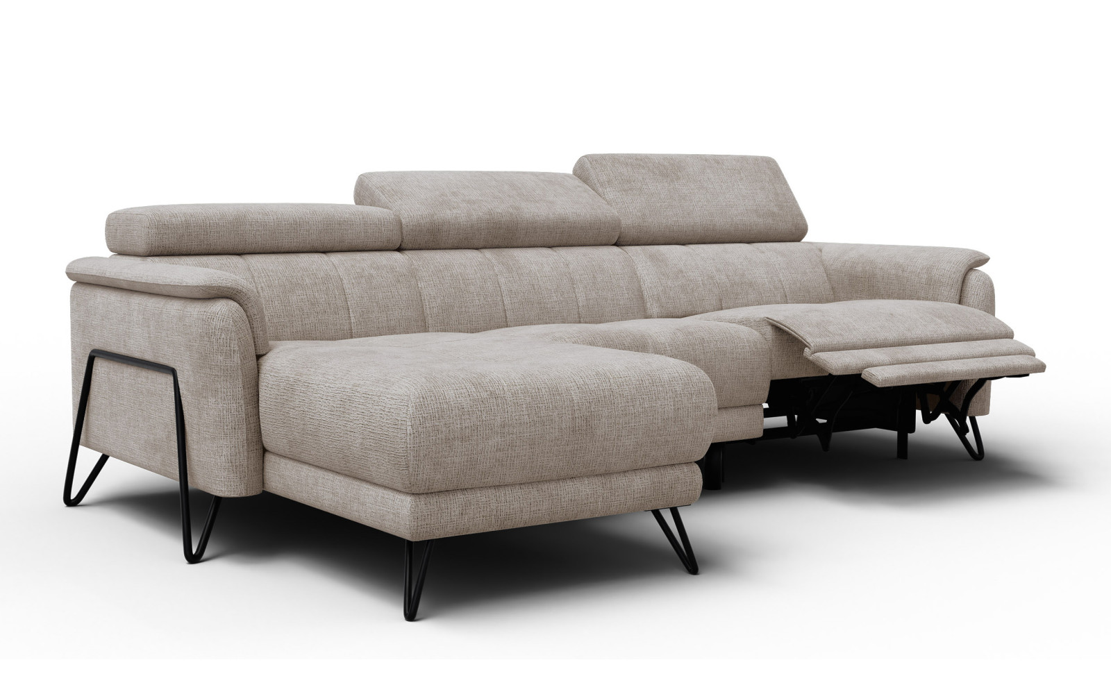 Ecksofa 4-Sitzer mit Relax RODEN, beige