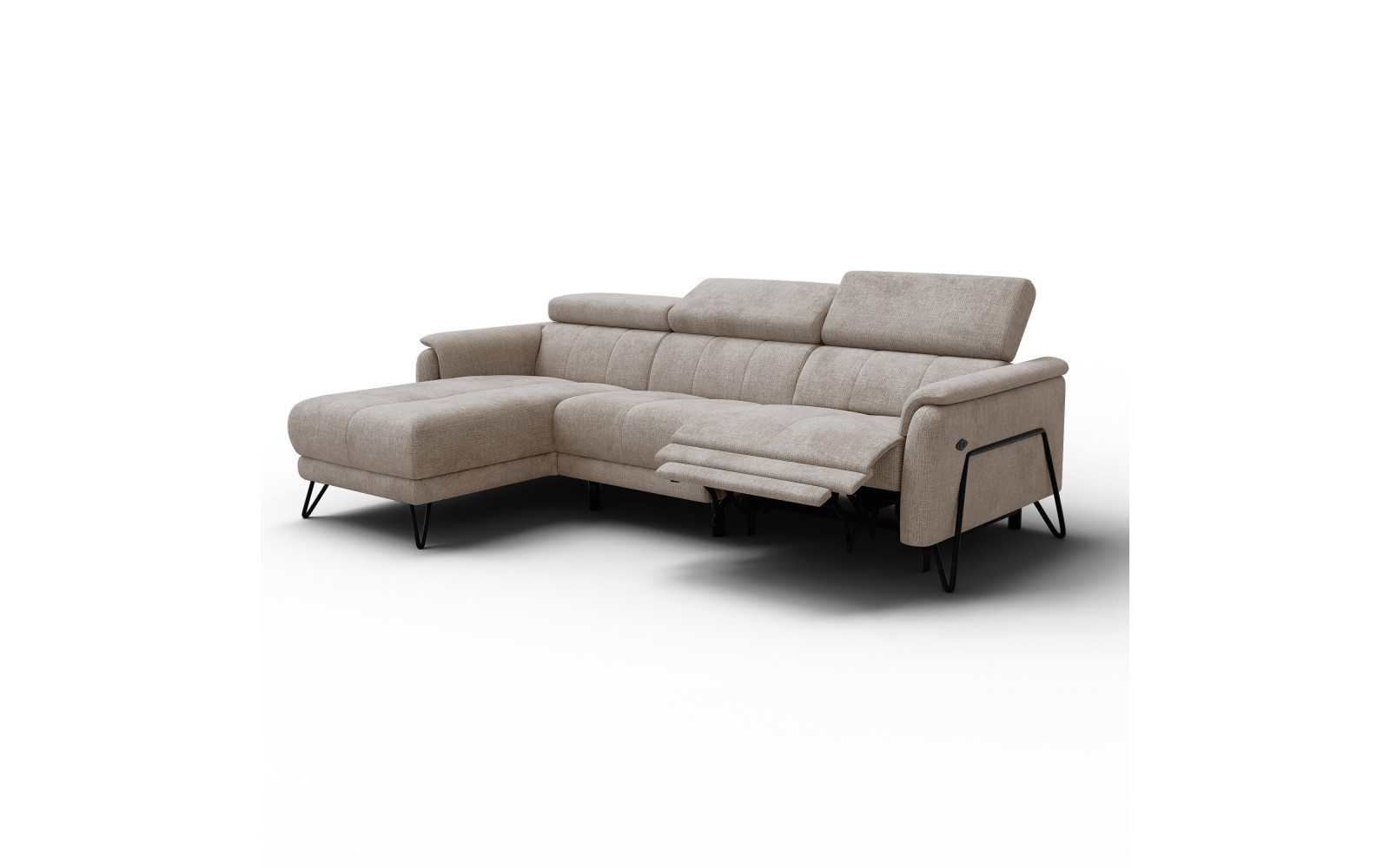 Ecksofa 4-Sitzer mit Relax RODEN, beige