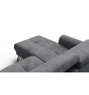Ecksofa 4-Sitzer mit Relax RODEN, dunkelgrau