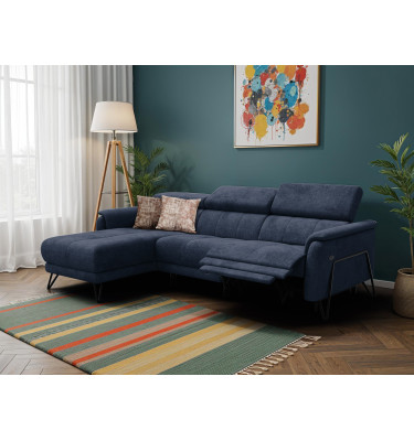 Ecksofa 4-Sitzer mit Relax RODEN, marineblau