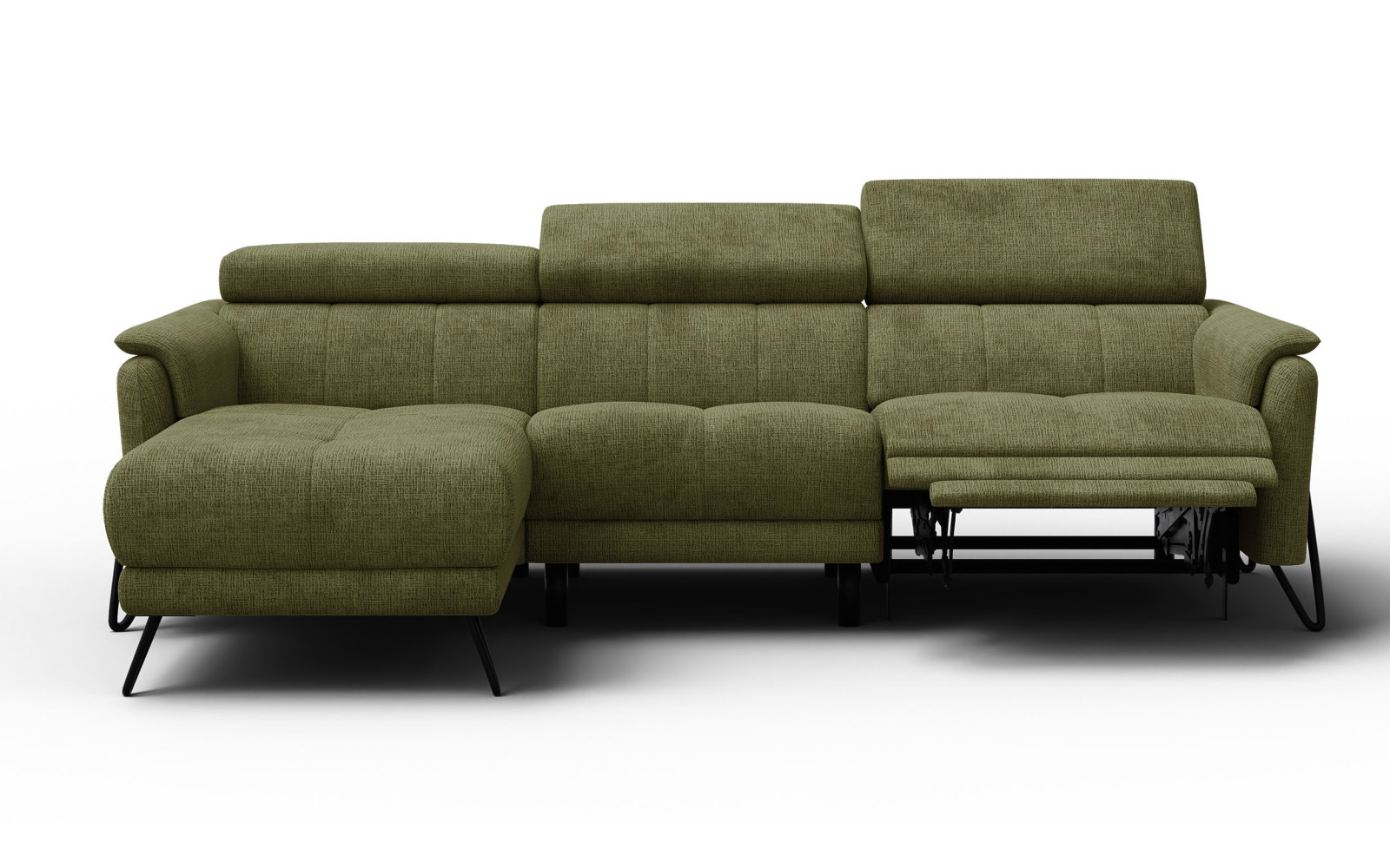 Ecksofa 4-Sitzer mit Relax RODEN, olive