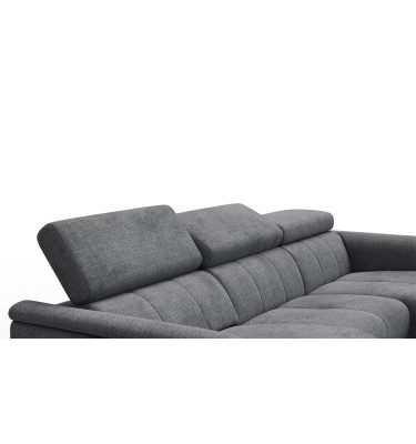 Ecksofa 4-Sitzer mit Relax RODEN, dunkelgrau