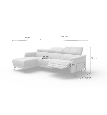 Ecksofa 4-Sitzer mit Relax RODEN, olive
