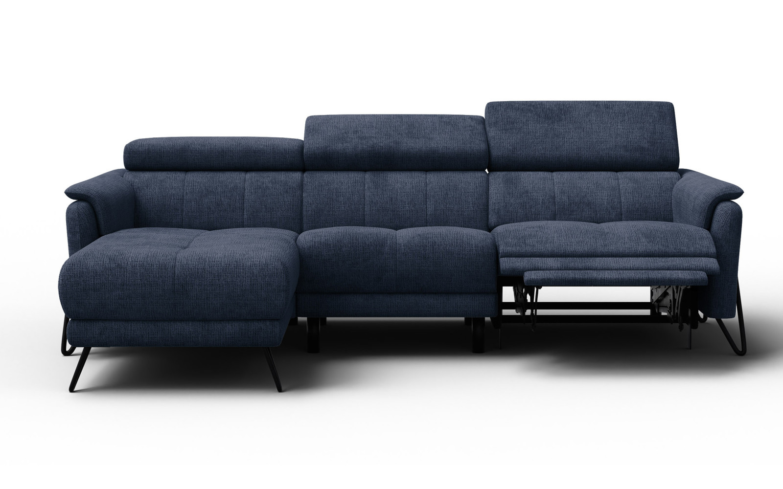 Ecksofa 4-Sitzer mit Relax RODEN, marineblau