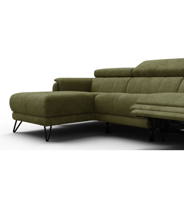 Ecksofa 4-Sitzer mit Relax RODEN, olive