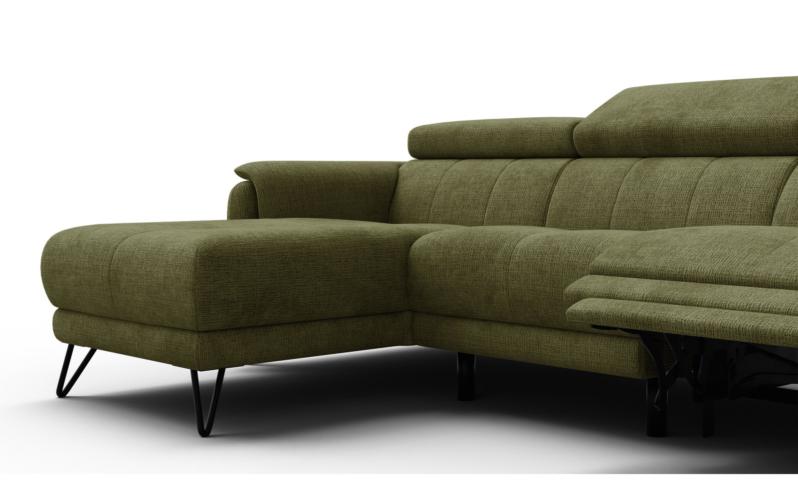 Ecksofa 4-Sitzer mit Relax RODEN, olive