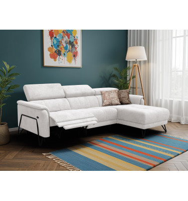 Ecksofa 4-Sitzer mit Relax RODEN, creme