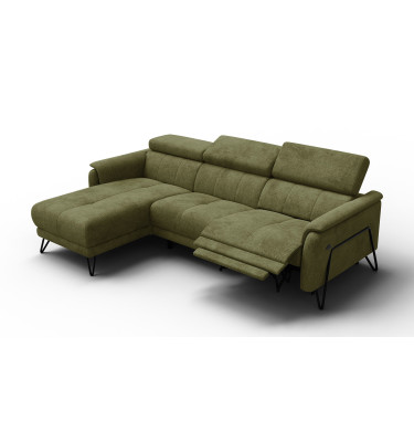 Ecksofa 4-Sitzer mit Relax RODEN, olive
