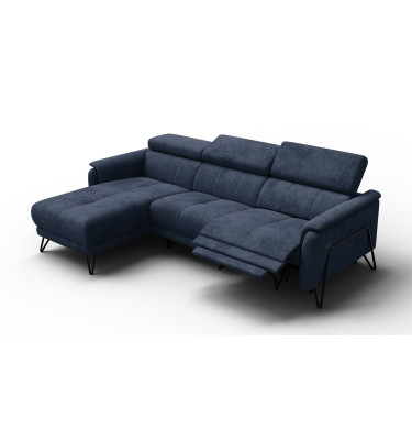 Ecksofa 4-Sitzer mit Relax RODEN, marineblau
