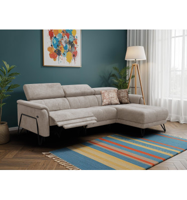 Ecksofa 4-Sitzer mit Relax RODEN, beige