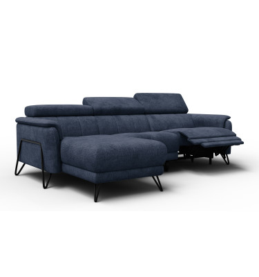 Ecksofa 4-Sitzer mit Relax RODEN, marineblau