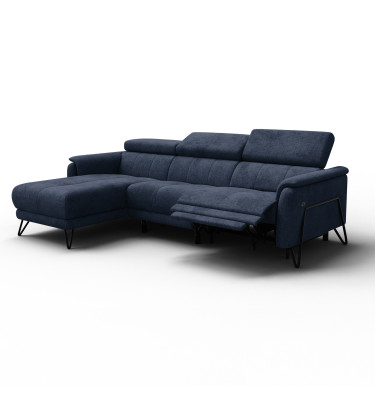 Ecksofa 4-Sitzer mit Relax RODEN, marineblau