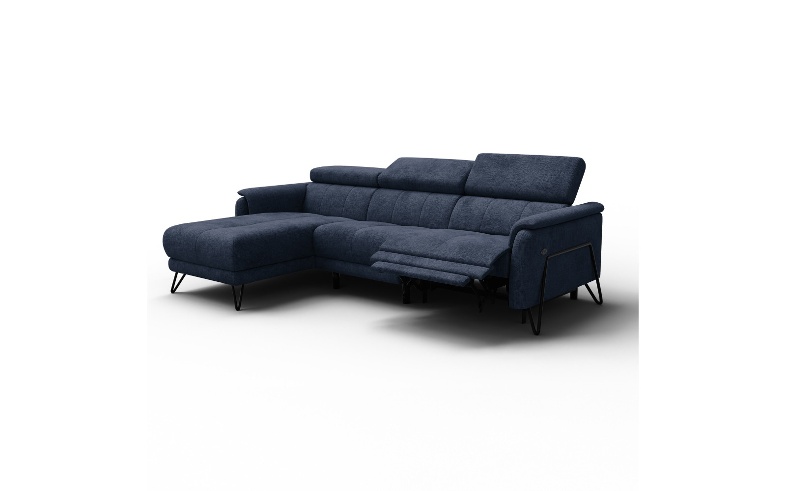 Ecksofa 4-Sitzer mit Relax RODEN, marineblau