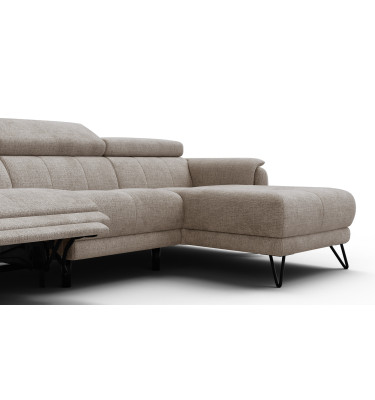 Ecksofa 4-Sitzer mit Relax RODEN, beige