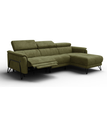 Ecksofa 4-Sitzer mit Relax RODEN, olive