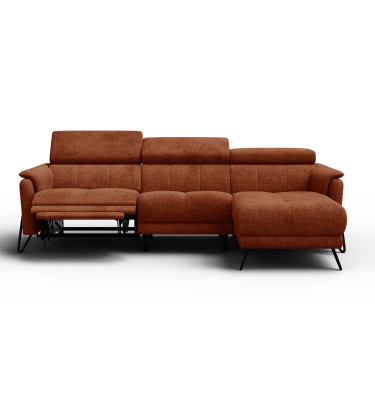 Ecksofa 4-Sitzer mit Relax RODEN, rostrot