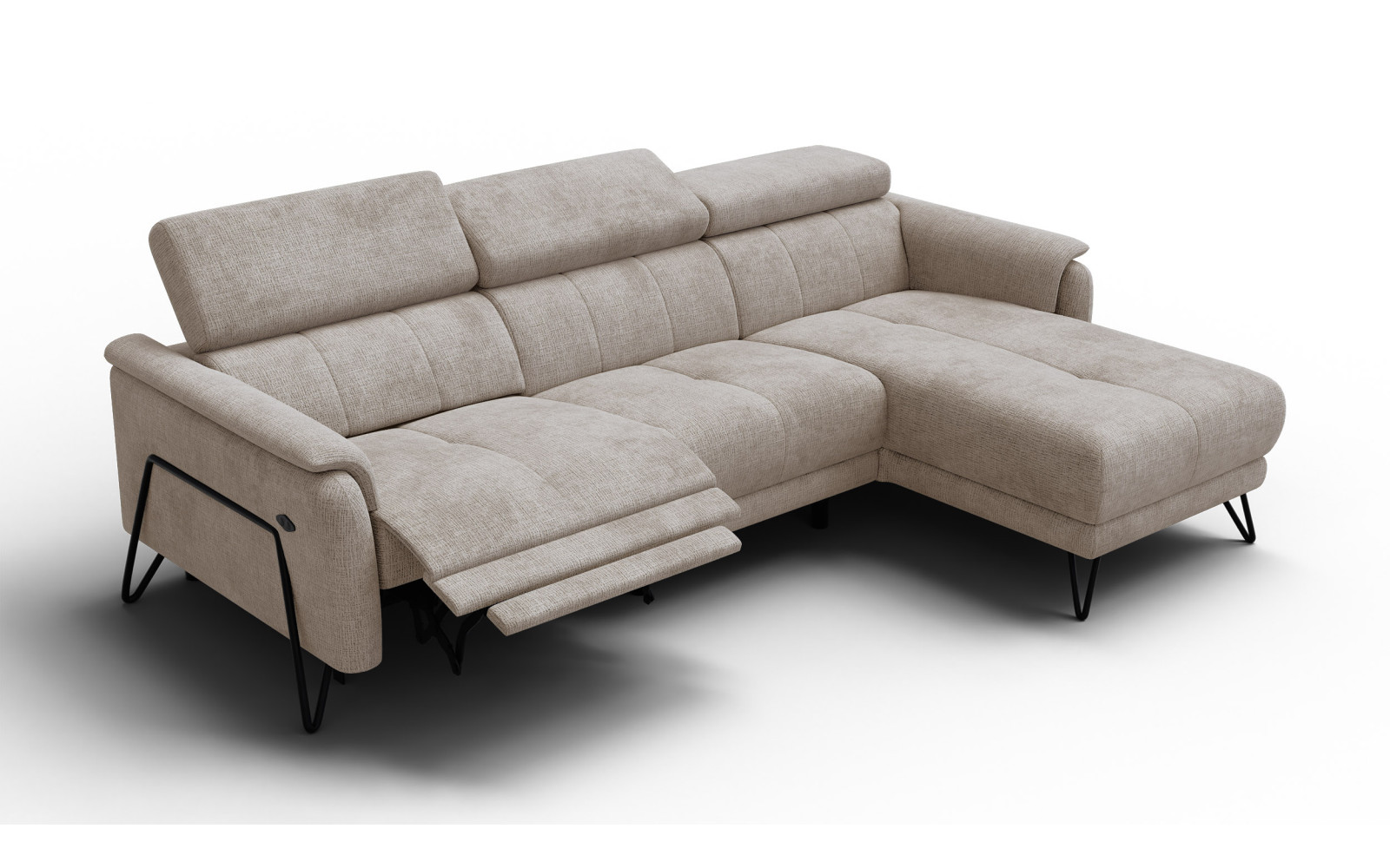 Ecksofa 4-Sitzer mit Relax RODEN, beige
