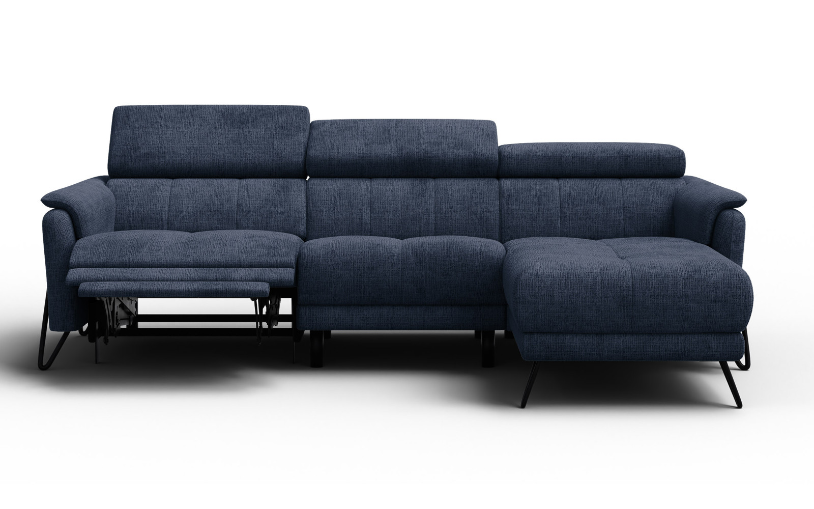 Ecksofa 4-Sitzer mit Relax RODEN, marineblau