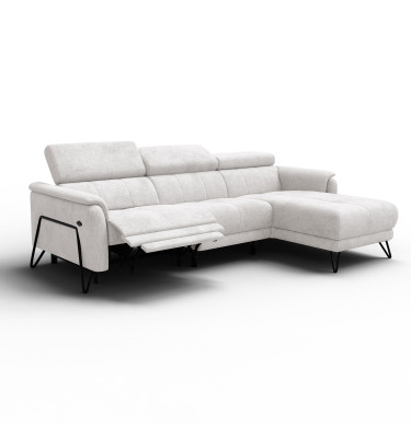 Ecksofa 4-Sitzer mit Relax RODEN, creme
