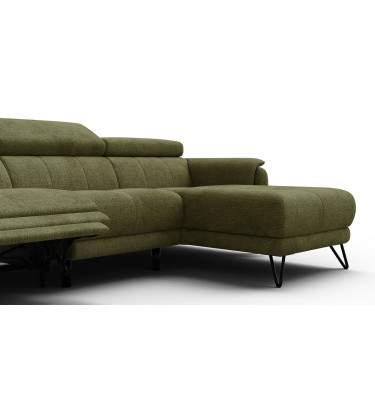Ecksofa 4-Sitzer mit Relax RODEN, olive