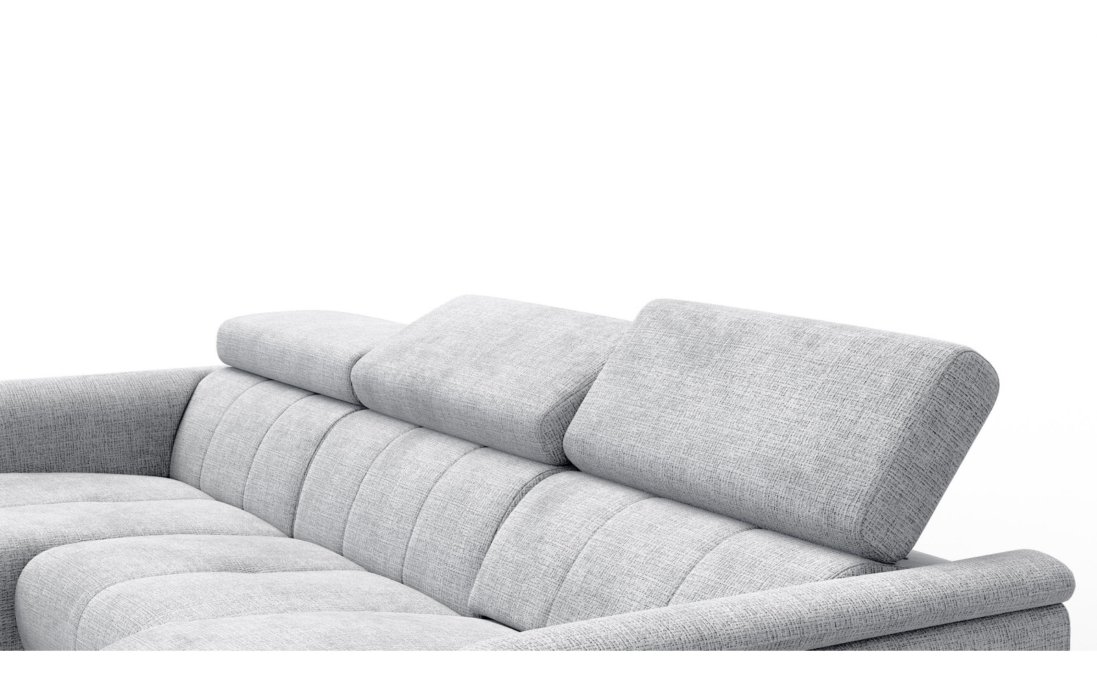 Ecksofa 4-Sitzer mit Relax RODEN, hellgrau