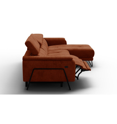 Ecksofa 4-Sitzer mit Relax RODEN, rostrot