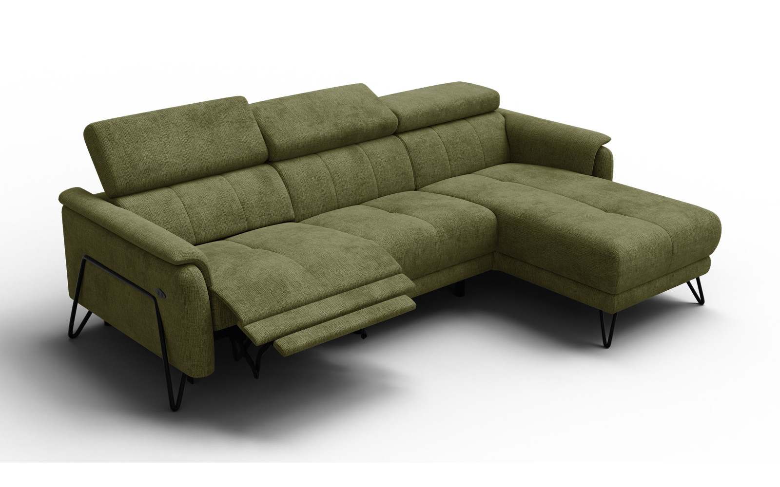 Ecksofa 4-Sitzer mit Relax RODEN, olive