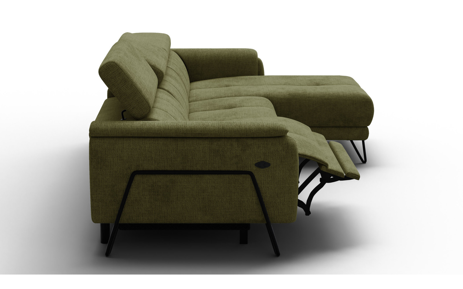 Ecksofa 4-Sitzer mit Relax RODEN, olive