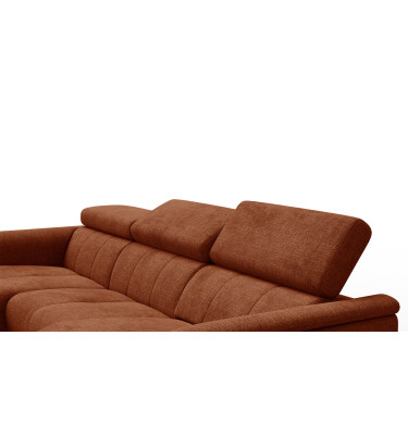 Ecksofa 4-Sitzer mit Relax RODEN, rostrot