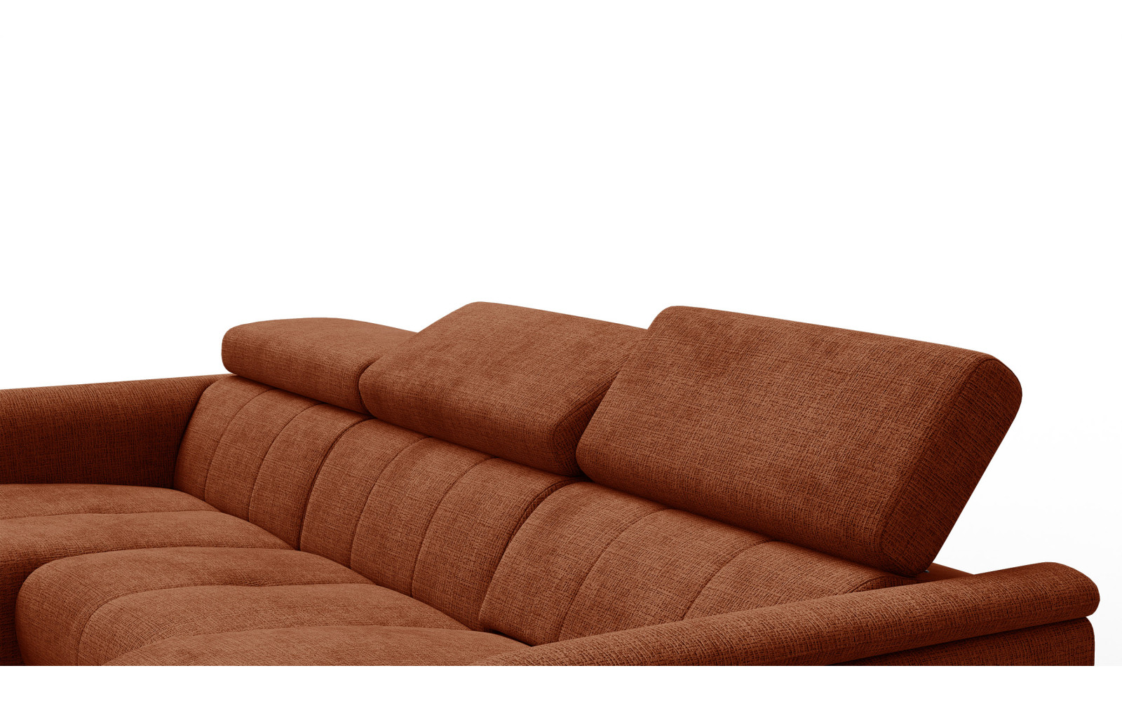 Ecksofa 4-Sitzer mit Relax RODEN, rostrot