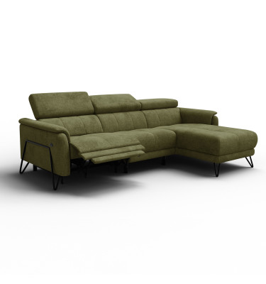 Ecksofa 4-Sitzer mit Relax RODEN, olive