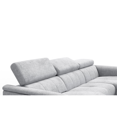 Ecksofa 4-Sitzer mit Relax RODEN, hellgrau