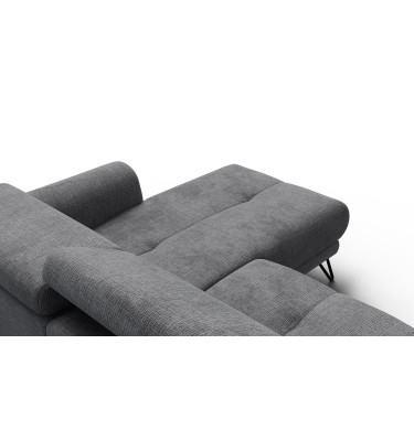 Ecksofa 4-Sitzer mit Relax RODEN, dunkelgrau