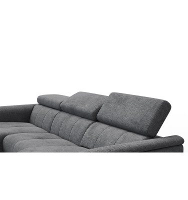 Ecksofa 4-Sitzer mit Relax RODEN, dunkelgrau