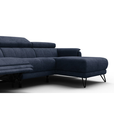 Ecksofa 4-Sitzer mit Relax RODEN, marineblau
