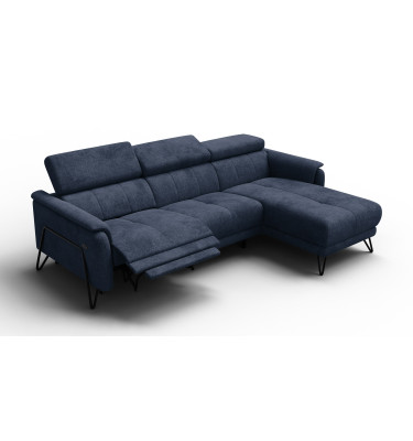 Ecksofa 4-Sitzer mit Relax RODEN, marineblau