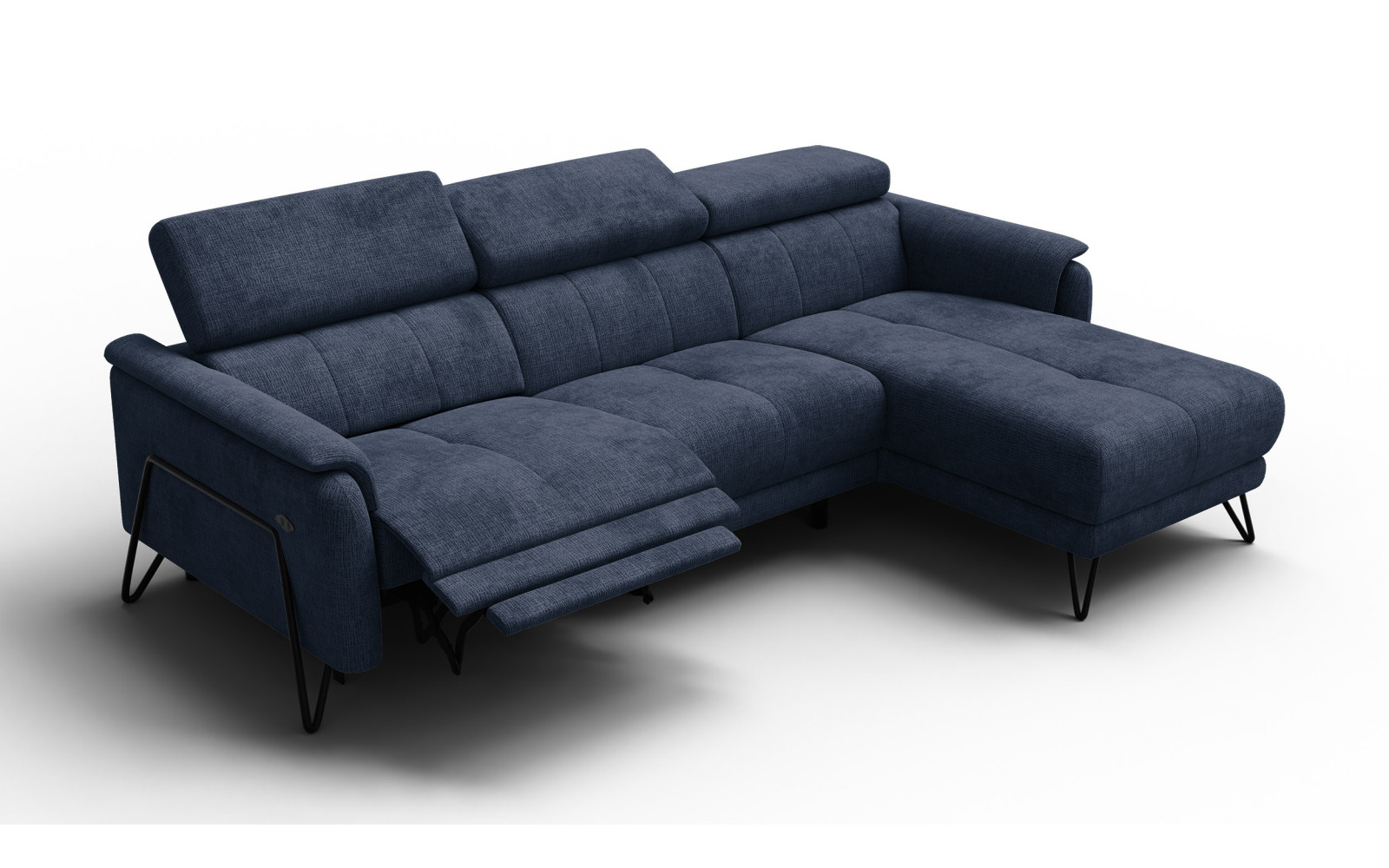 Ecksofa 4-Sitzer mit Relax RODEN, marineblau