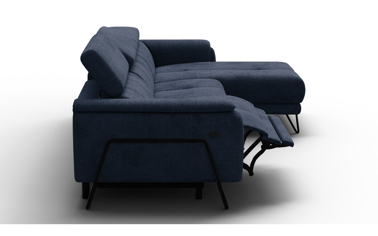 Ecksofa 4-Sitzer mit Relax RODEN, marineblau