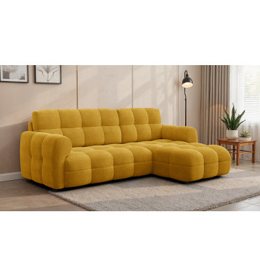 Ecksofa 3-Sitzer rechts MELLOW, safran