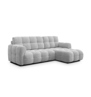 Ecksofa 3-Sitzer rechts MELLOW, hellgrau