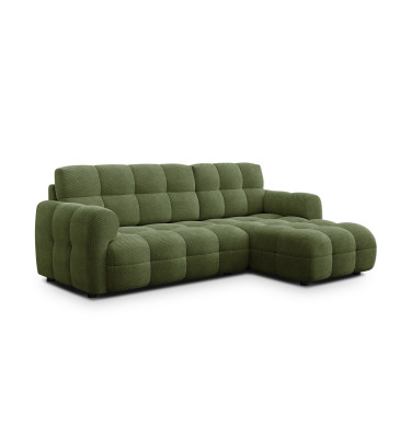 Ecksofa 3-Sitzer rechts MELLOW, olive