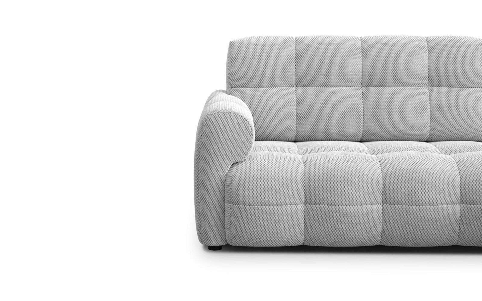 Ecksofa 3-Sitzer rechts MELLOW, hellgrau