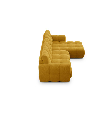 Ecksofa 3-Sitzer rechts MELLOW, safran