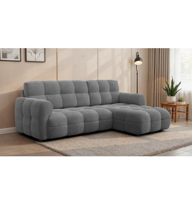 Ecksofa 3-Sitzer rechts MELLOW, grau