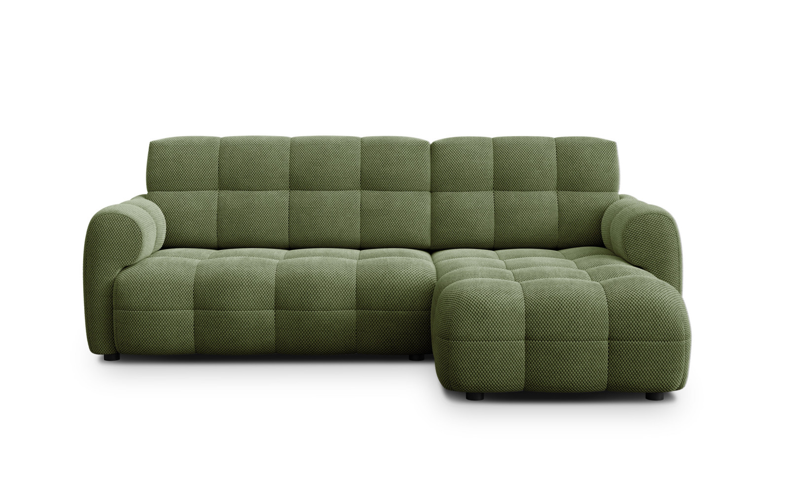 Ecksofa 3-Sitzer rechts MELLOW, olive