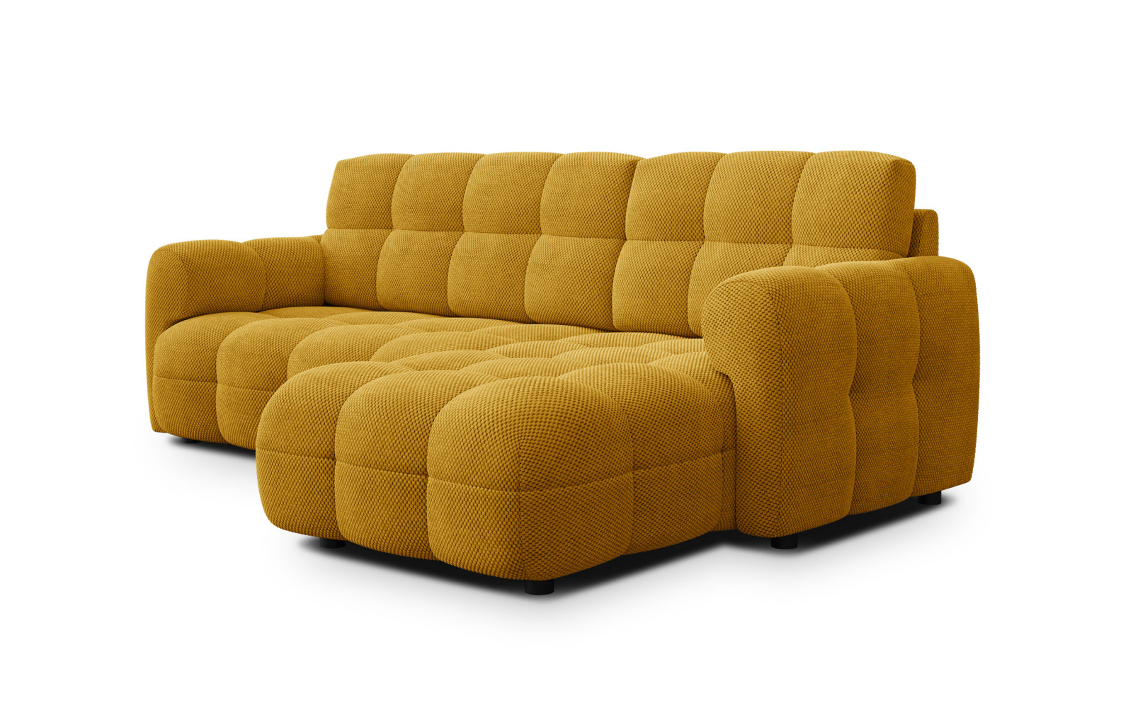 Ecksofa 3-Sitzer rechts MELLOW, safran