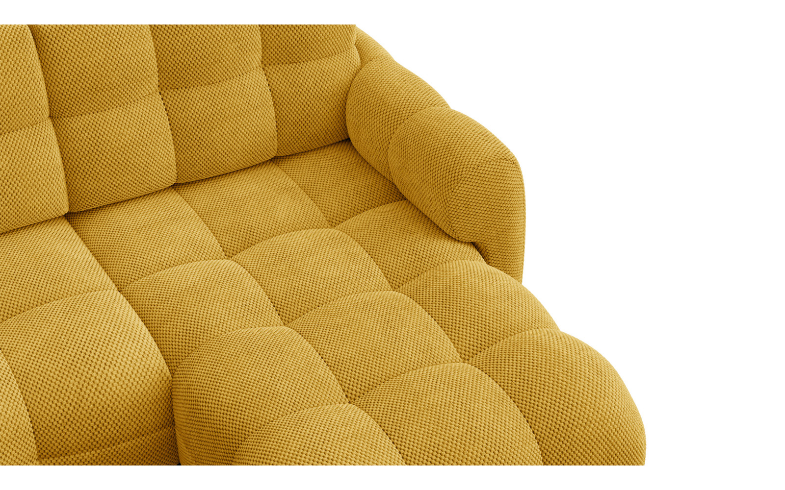 Ecksofa 3-Sitzer rechts MELLOW, safran