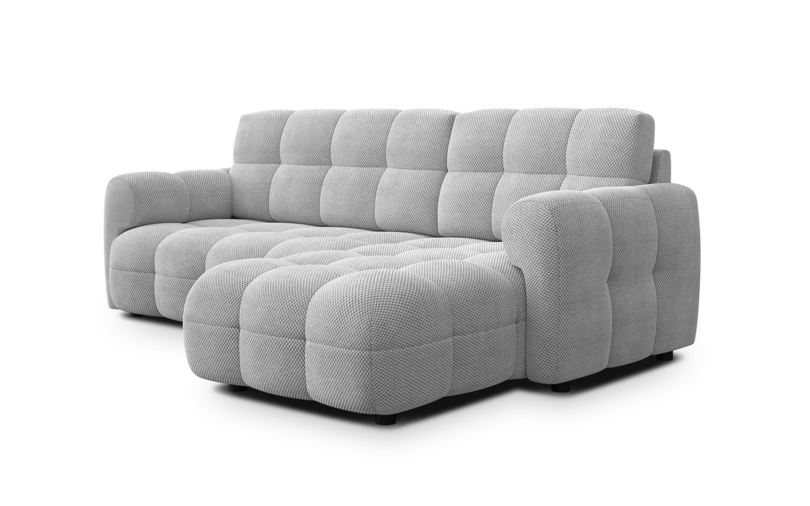 Ecksofa 3-Sitzer rechts MELLOW, hellgrau