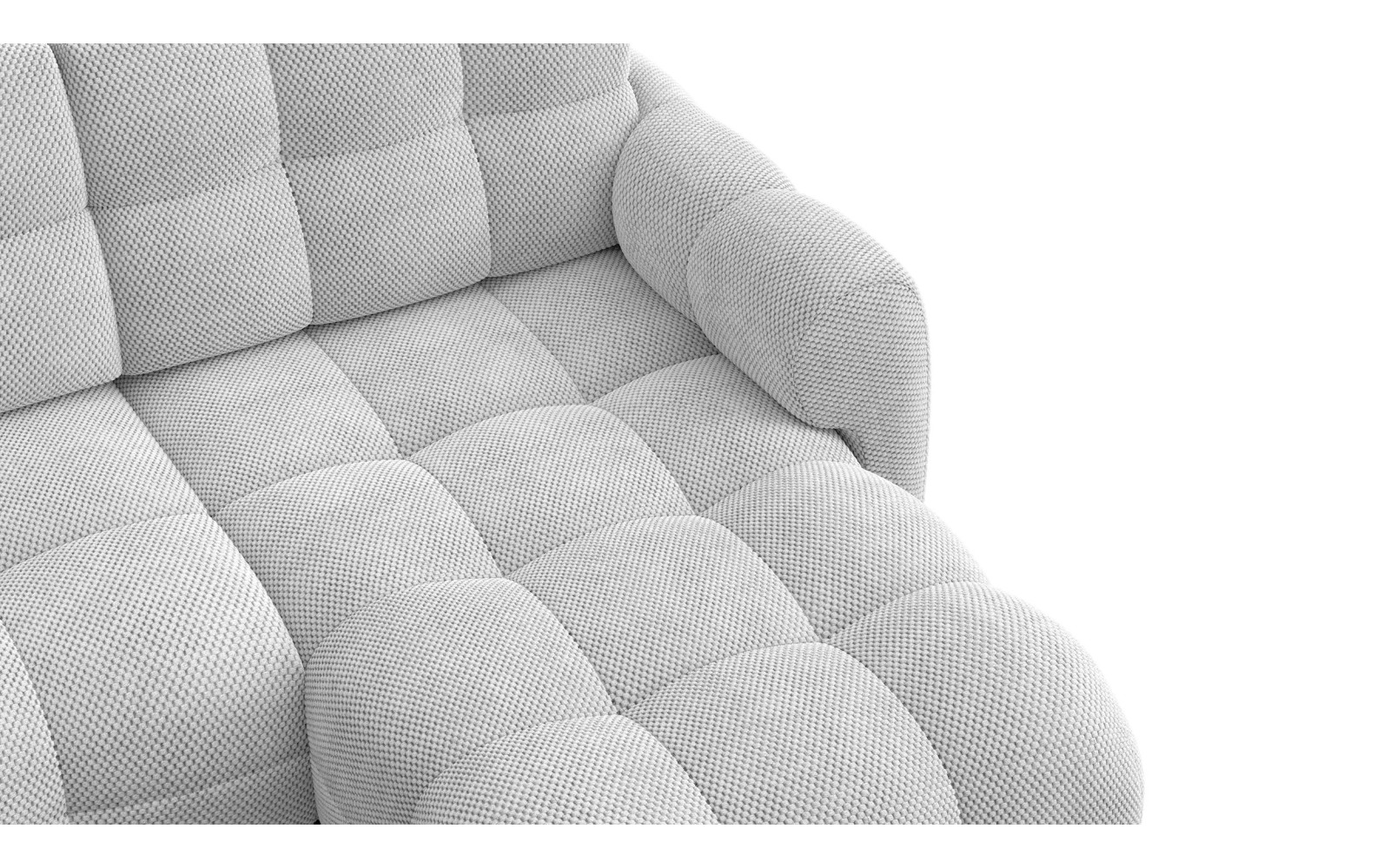 Ecksofa 3-Sitzer rechts MELLOW, hellgrau